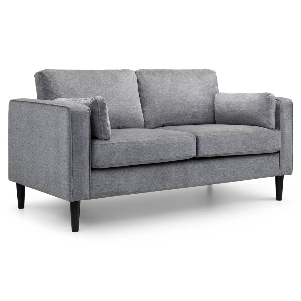 Fabric 2 Seater Sofa With Black Legs - Hayward