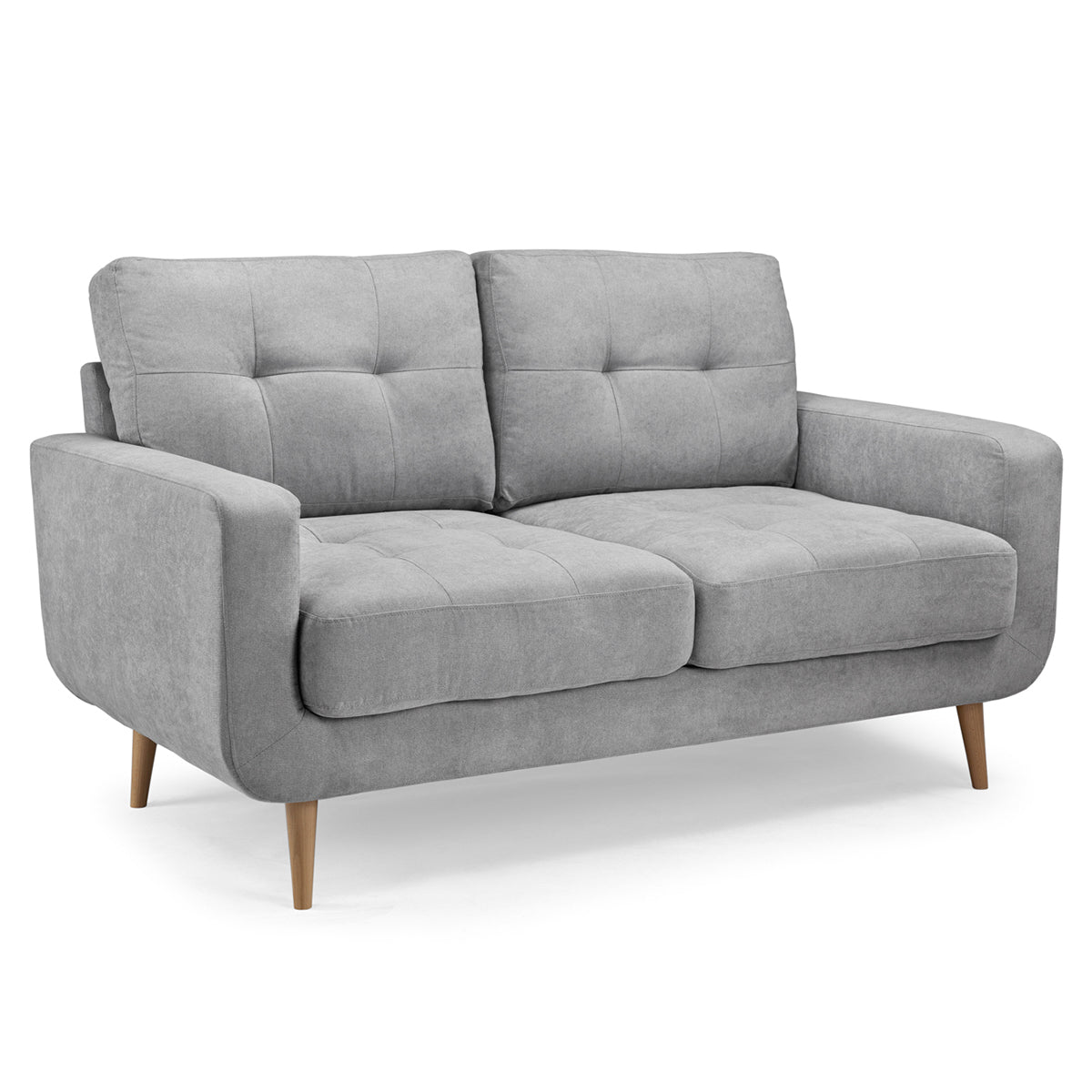 Fabric 2 Seater Sofa With Solid Wood Legs - Aurora