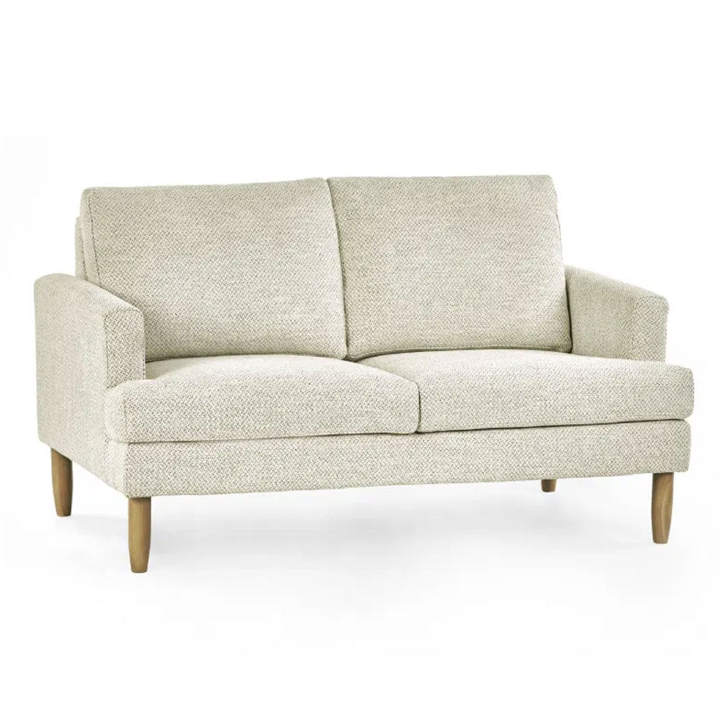 Fabric 2 Seater Sofa With Wooden Legs - Daisy