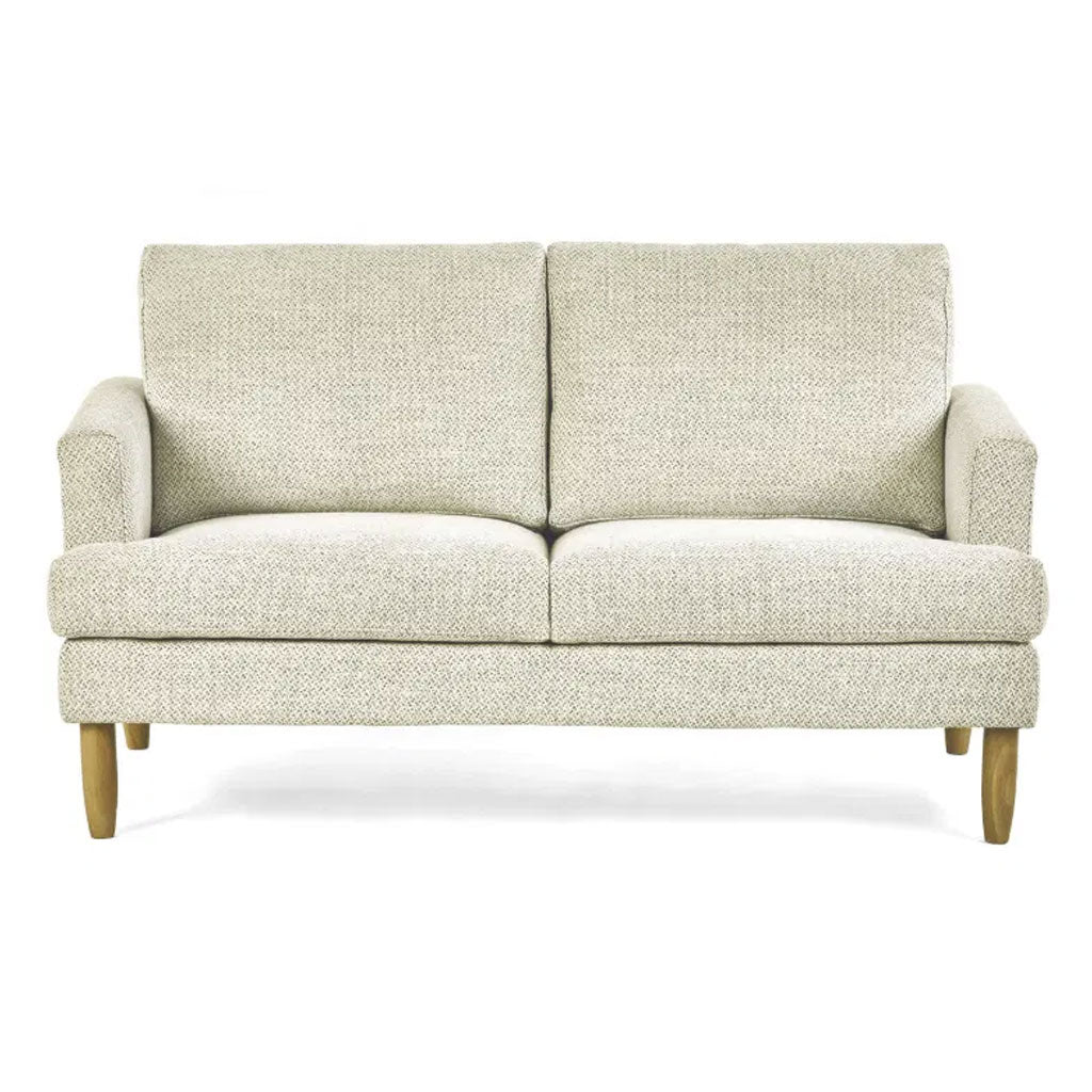 Fabric 2 Seater Sofa With Wooden Legs - Daisy