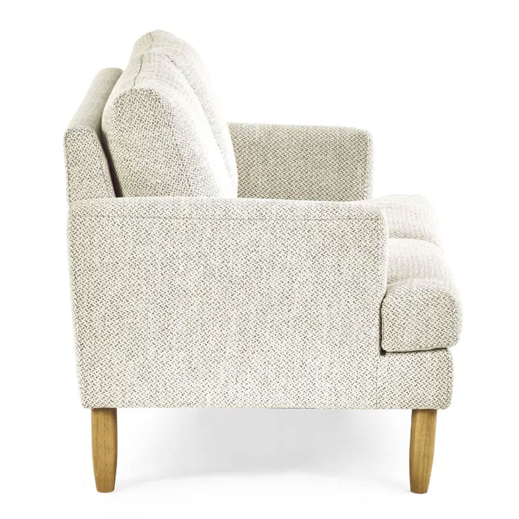 Fabric 2 Seater Sofa With Wooden Legs - Daisy