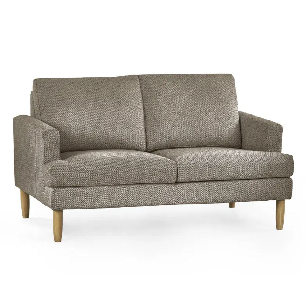 Fabric 2 Seater Sofa With Wooden Legs - Daisy