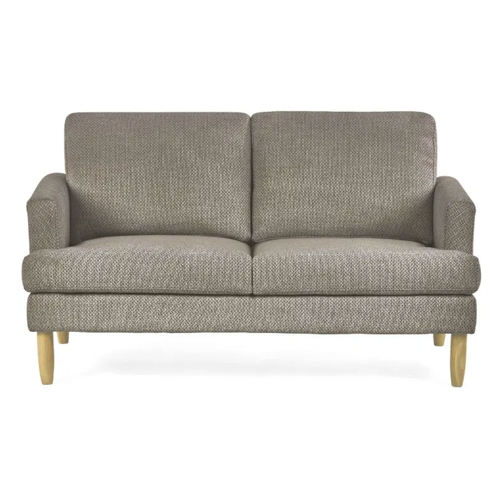Fabric 2 Seater Sofa With Wooden Legs - Daisy
