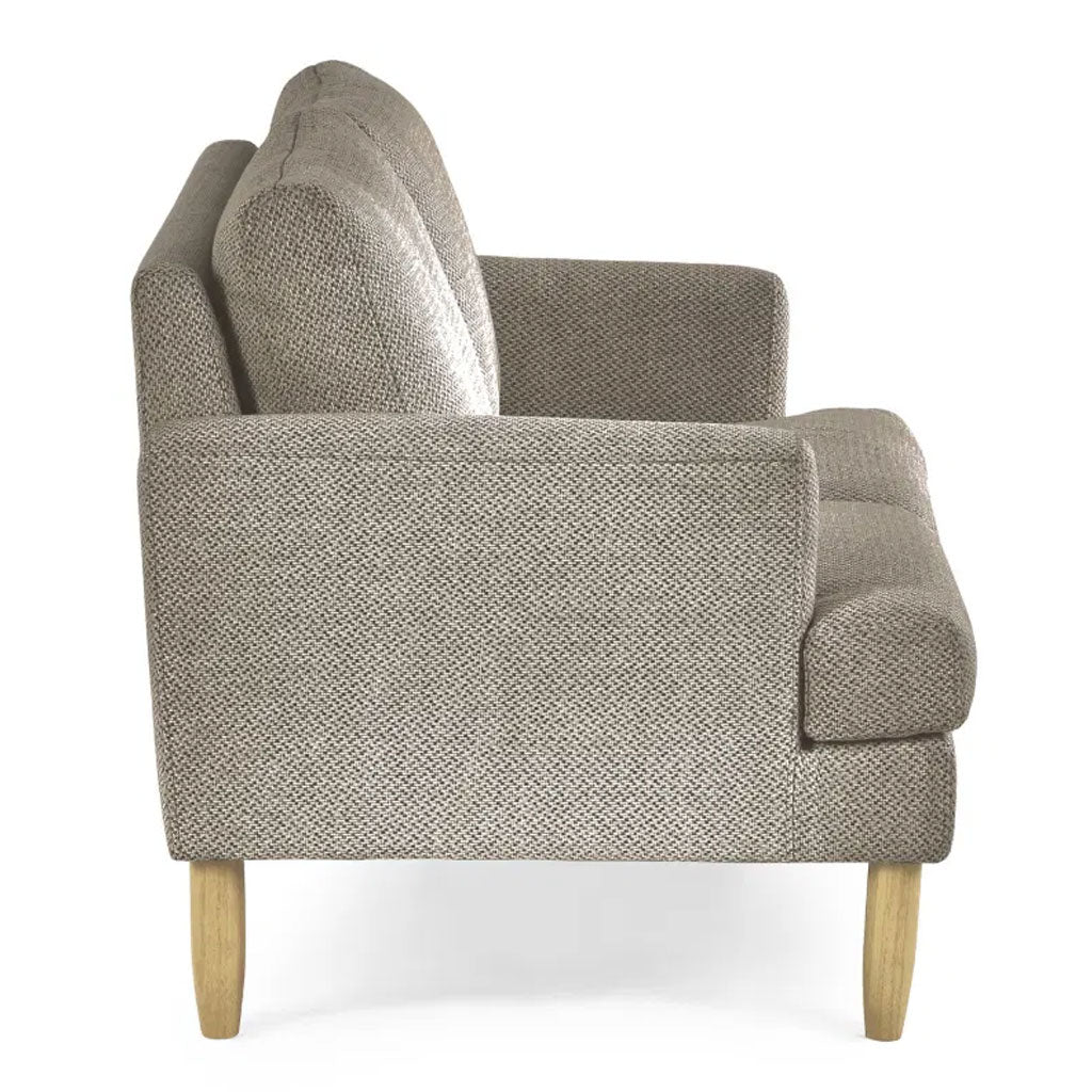 Fabric 2 Seater Sofa With Wooden Legs - Daisy
