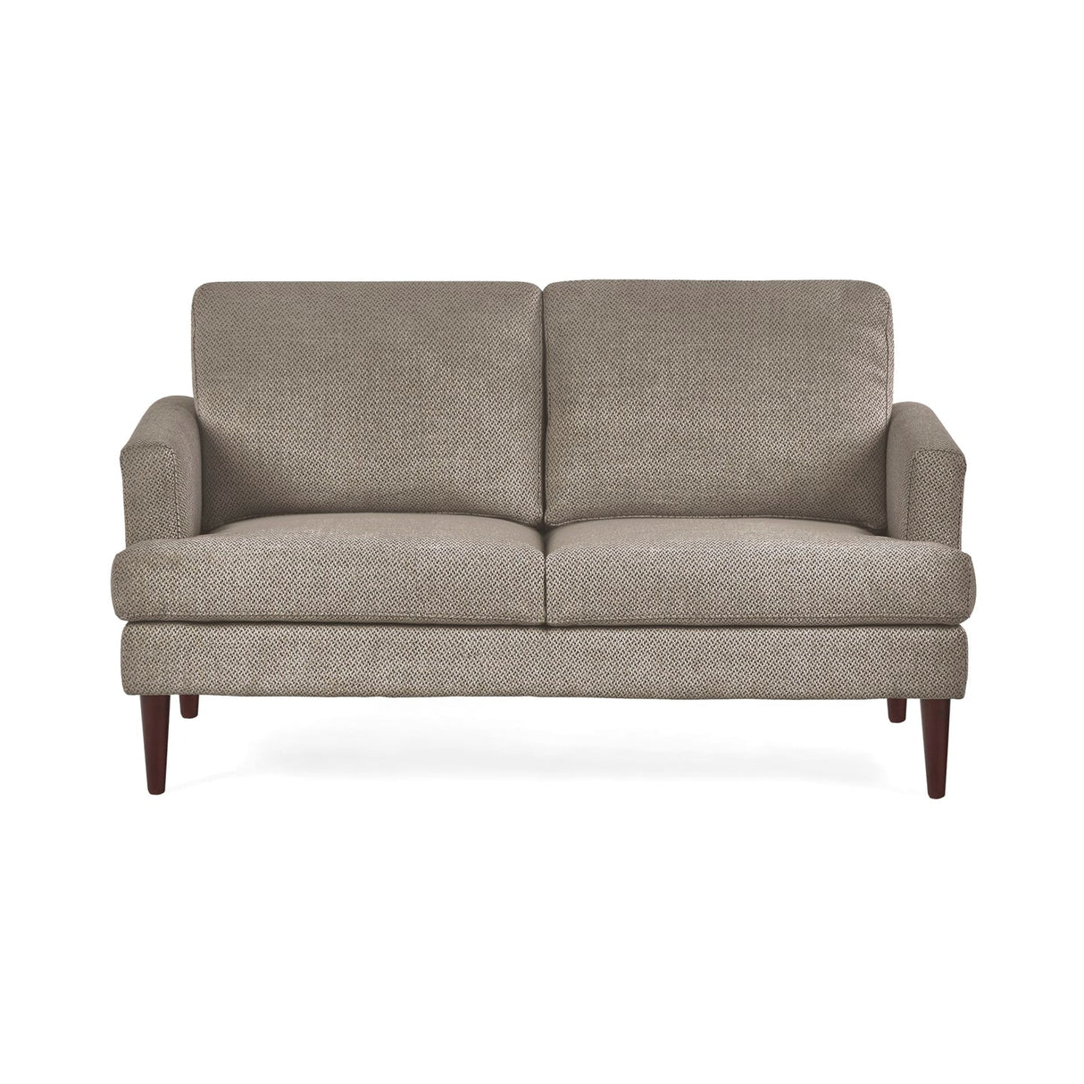 Fabric 2 Seater Sofa With Wooden Legs - Daisy