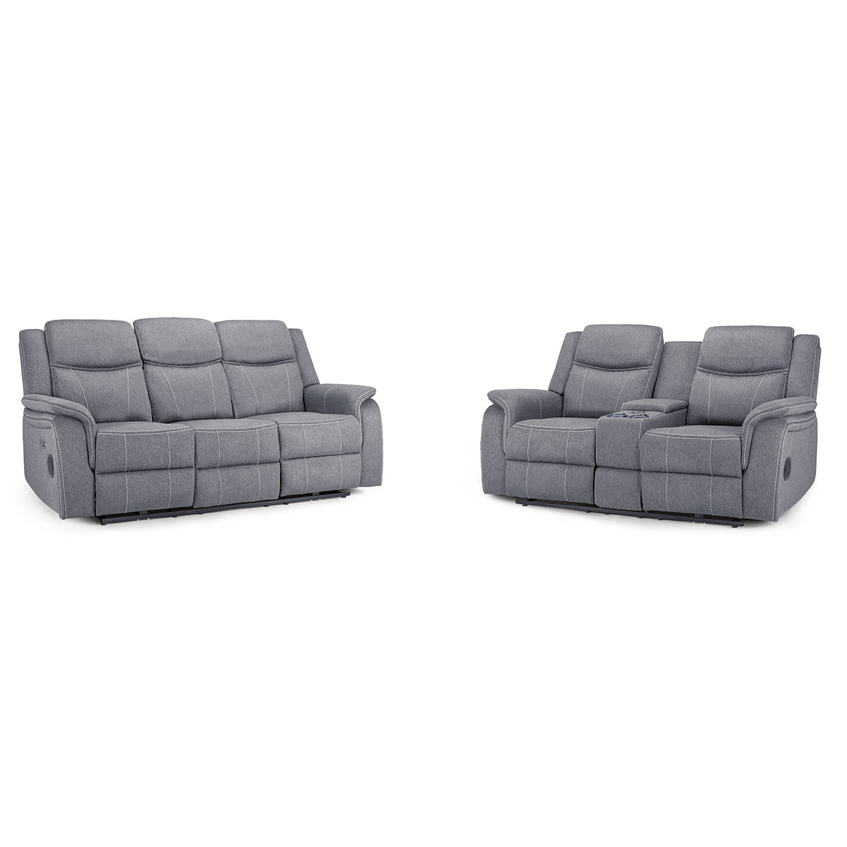 Fabric 3 + 2 Seater Sofa Set Electric Recliner - Galaxy Tech