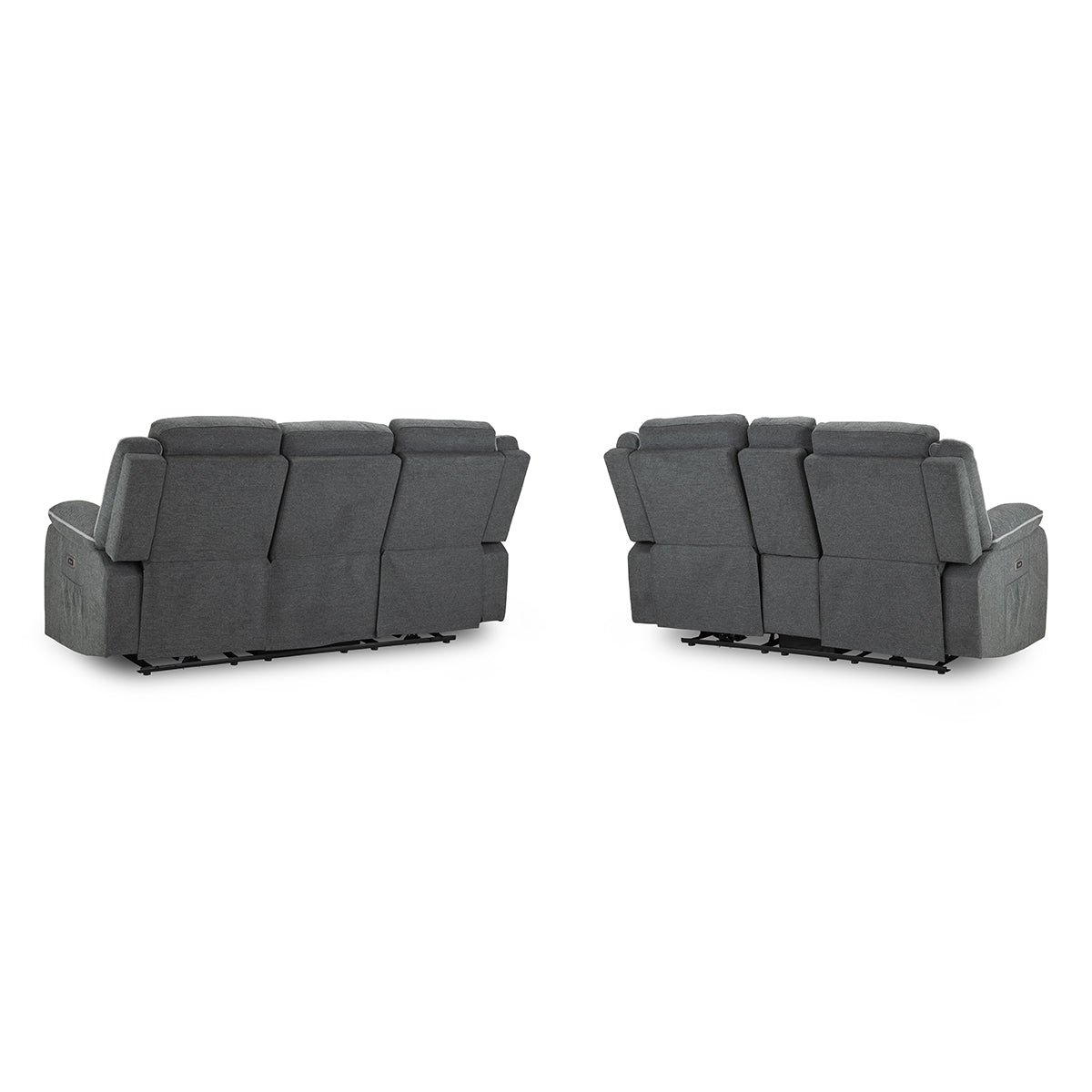 Fabric 3 + 2 Seater Sofa Set Electric Recliner - Harald