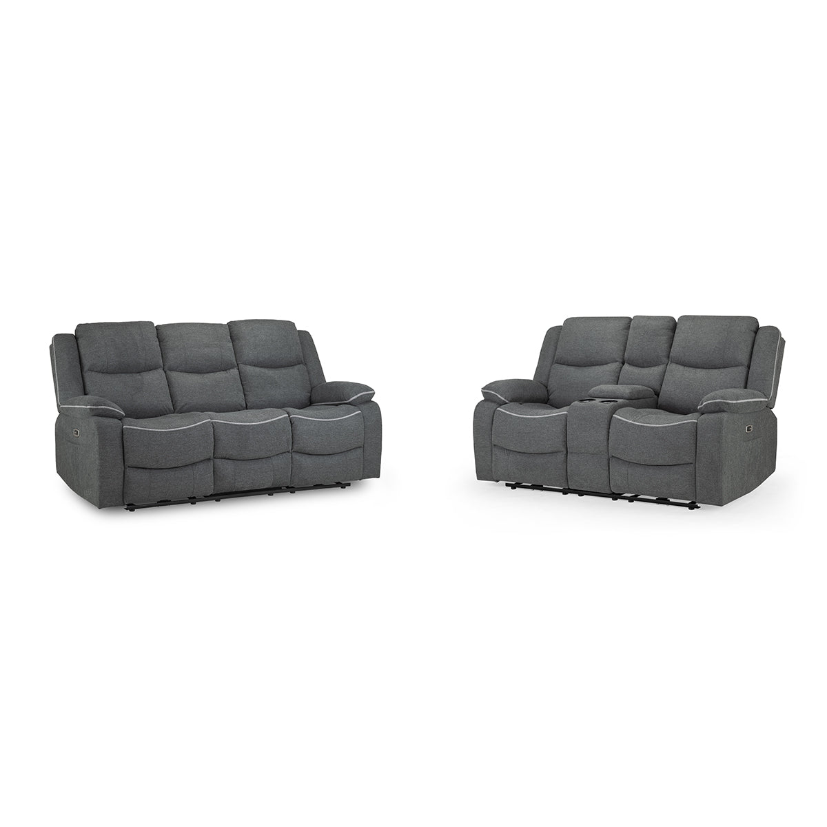 Fabric 3 + 2 Seater Sofa Set Electric Recliner - Harald