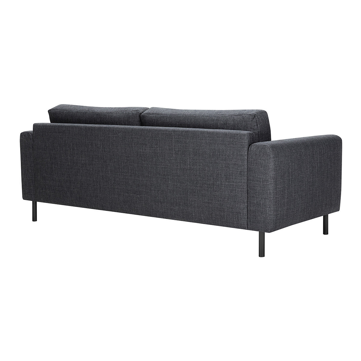 Fabric 3 + 3 Seater Sofa Set With Matt Black Steel Legs - Omaha