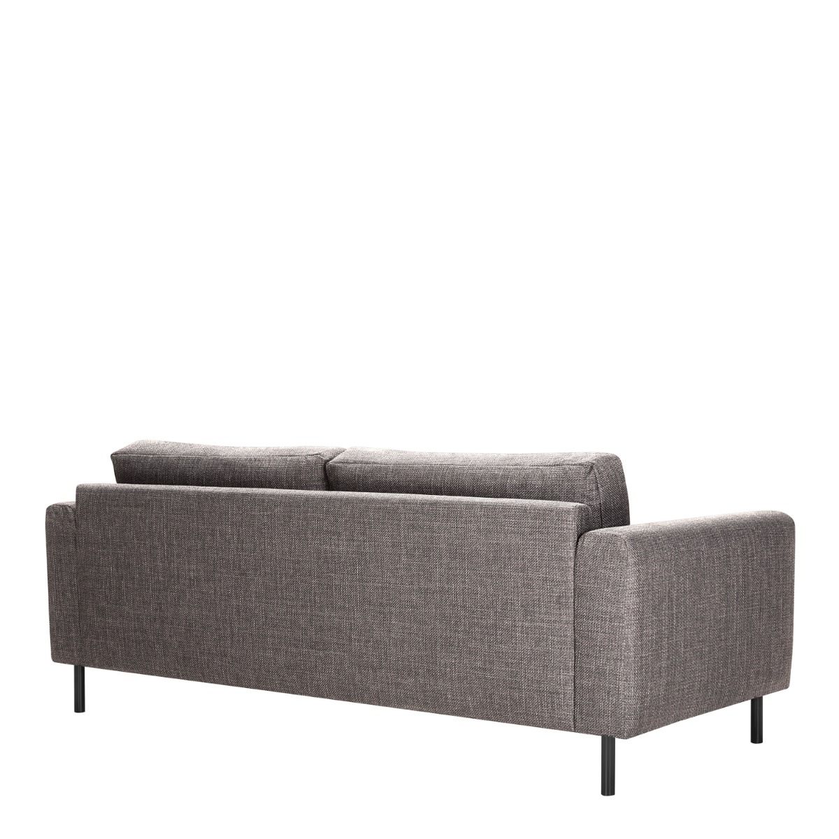 Fabric 3 + 3 Seater Sofa Set With Matt Black Steel Legs - Omaha