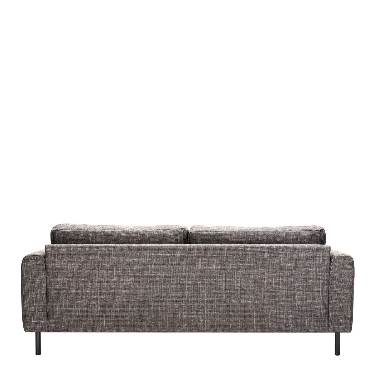 Fabric 3 + 3 Seater Sofa Set With Matt Black Steel Legs - Omaha