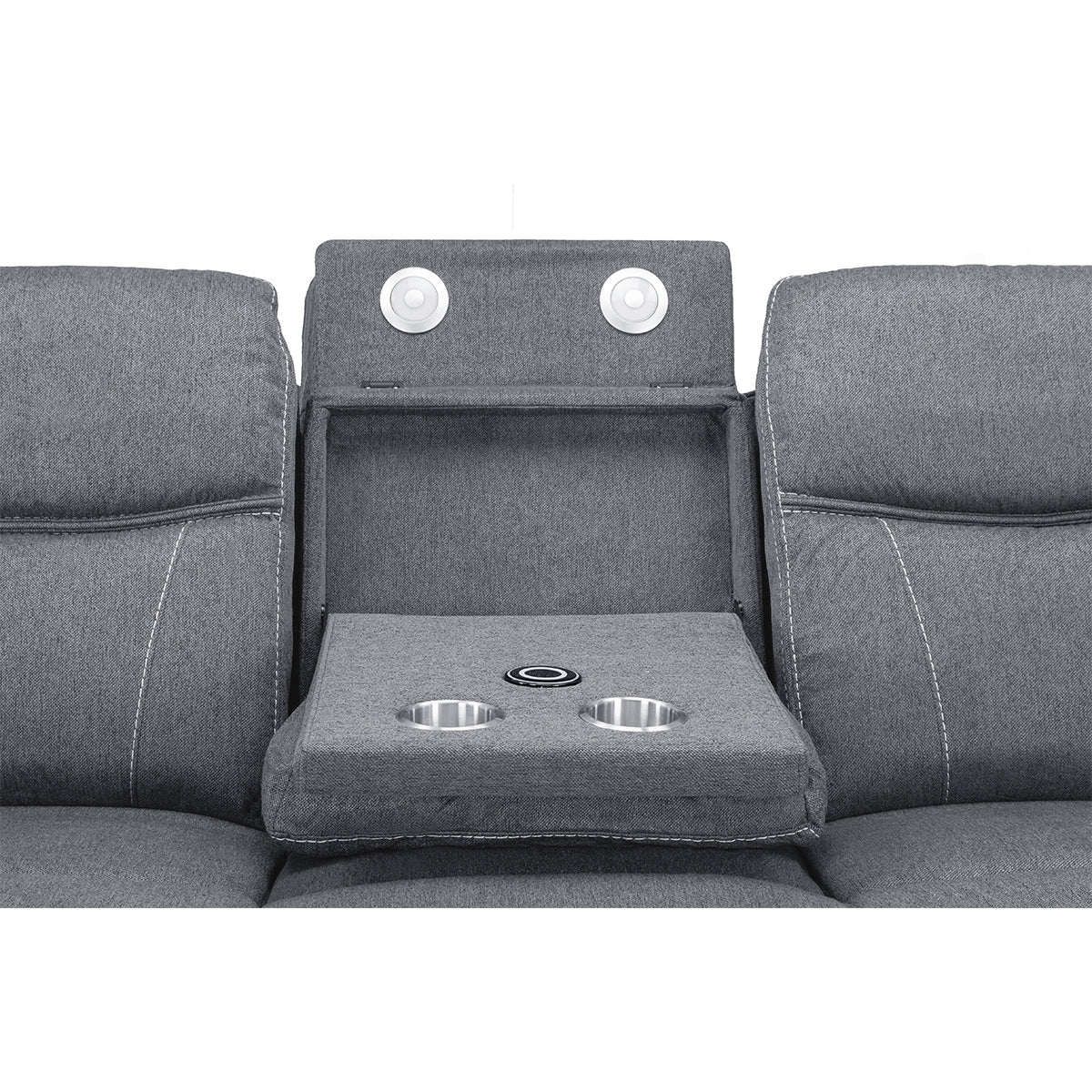 Fabric 3 Seater Sofa Electric Recliner - Galaxy Tech