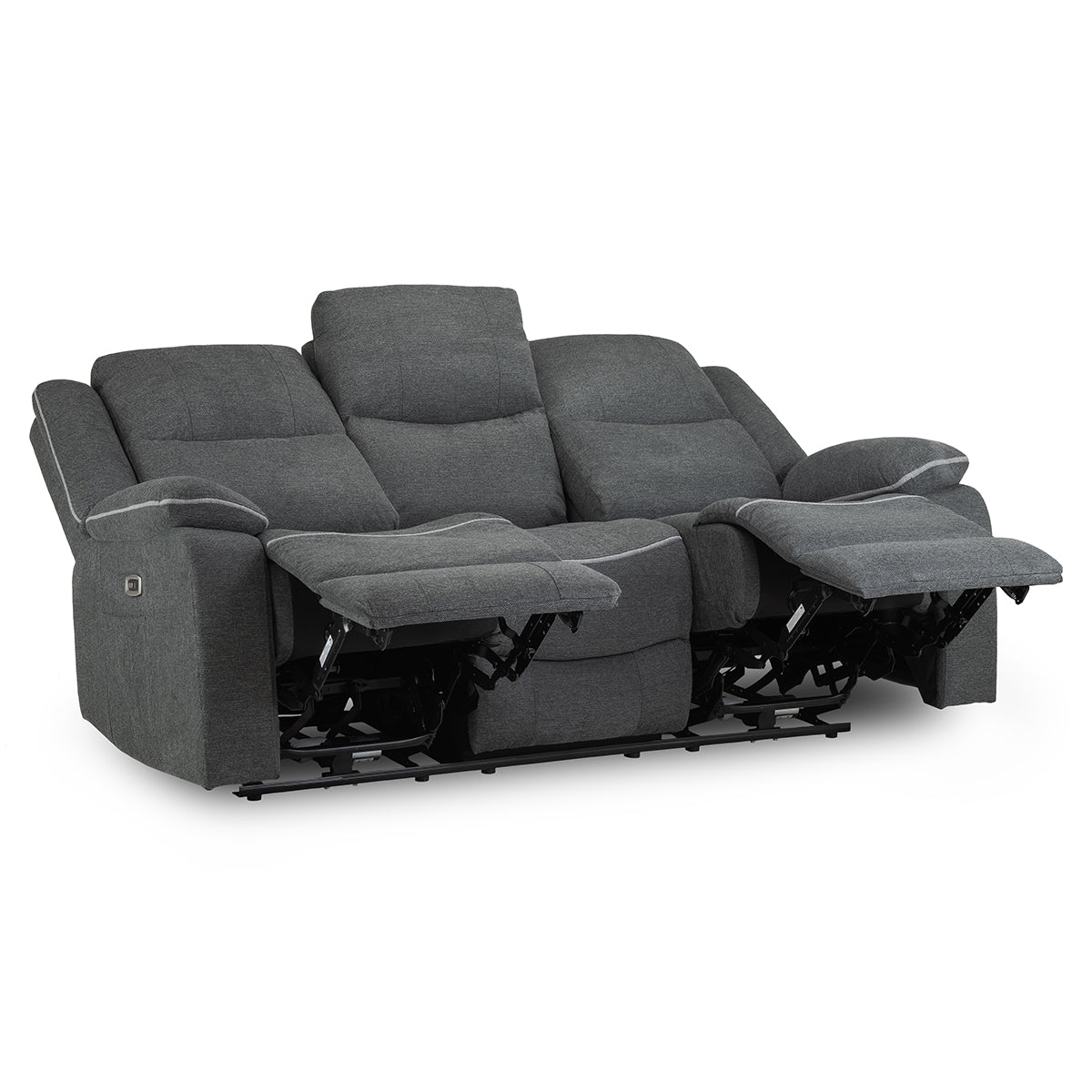 Fabric 3 Seater Sofa Electric Recliner - Harald