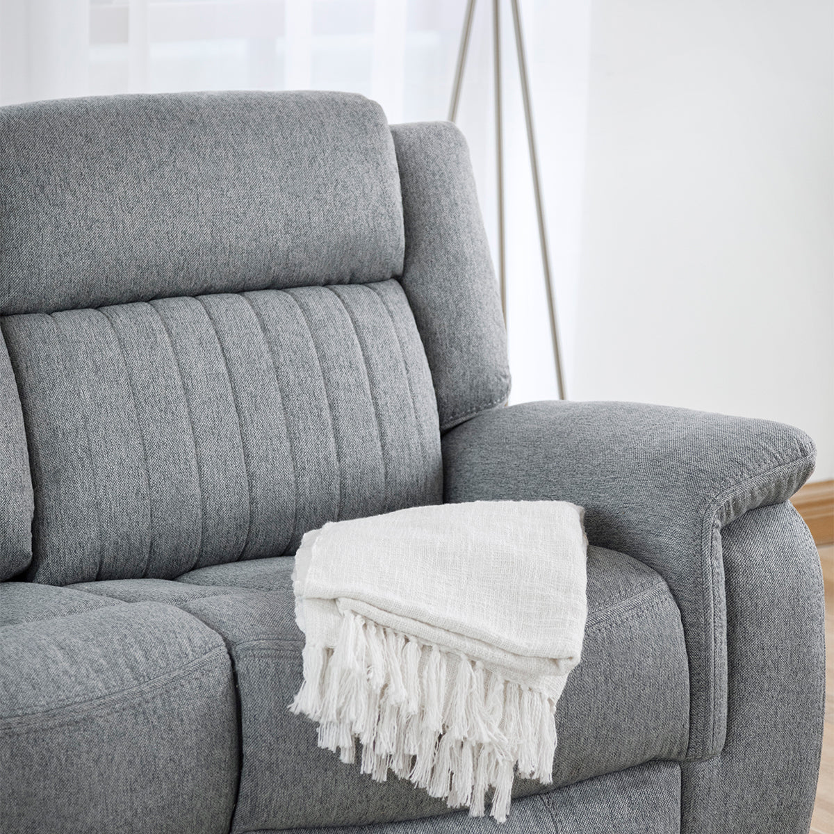 Fabric 3 Seater Sofa Electric Recliner - Linden