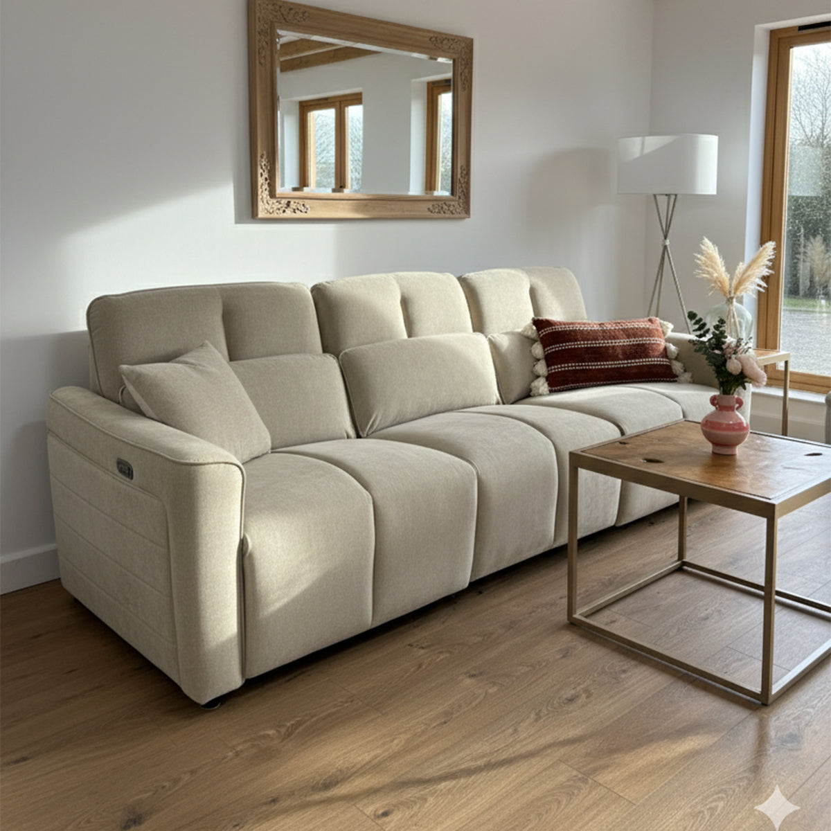 Fabric 3 Seater Sofa Electric Recliner - Soho