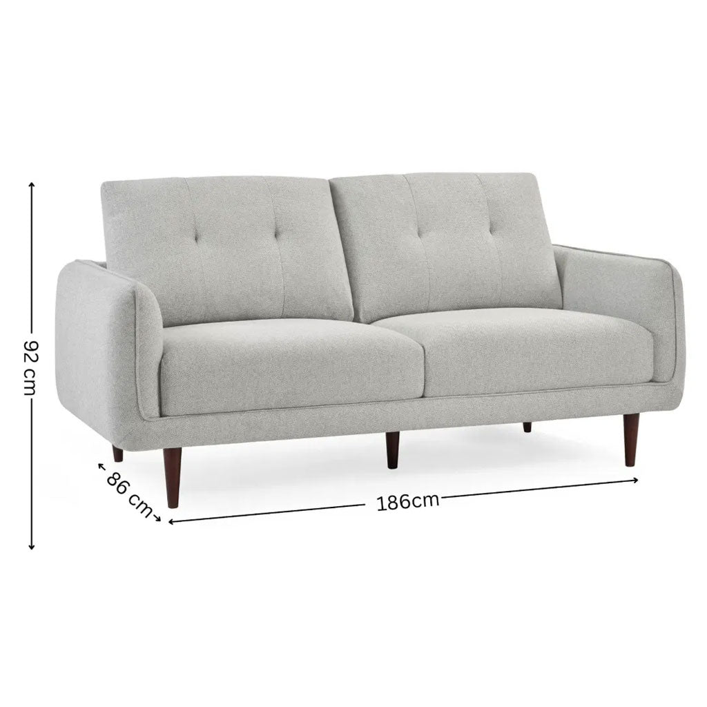 Fabric 3 Seater Sofa - Remy