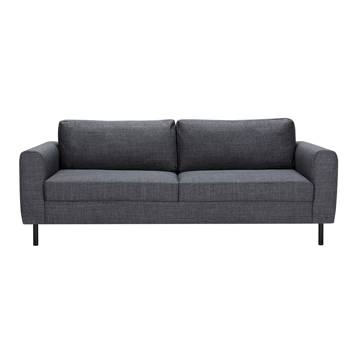 Fabric 3 Seater Sofa Set With Matt Black Steel Legs - Omaha