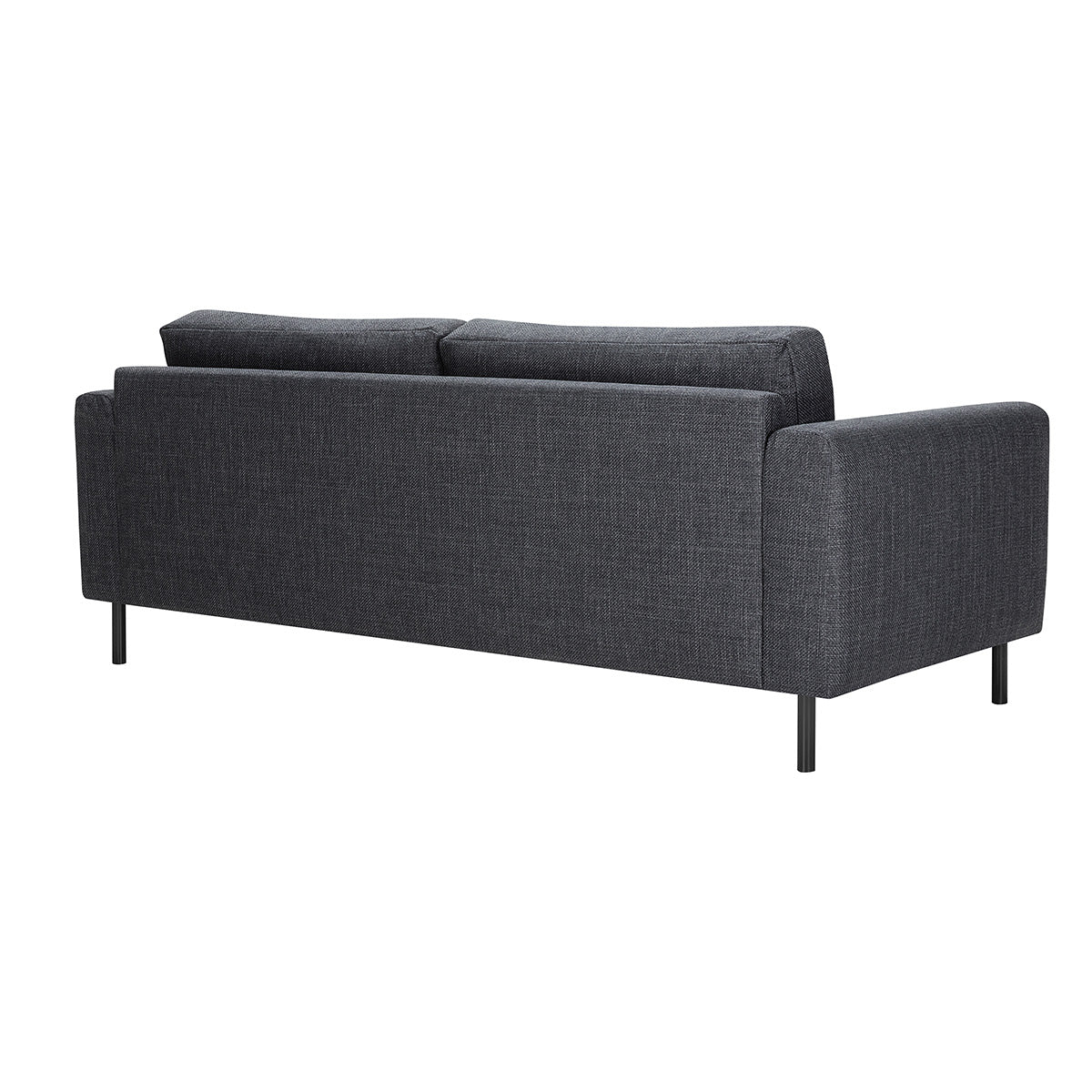 Fabric 3 Seater Sofa Set With Matt Black Steel Legs - Omaha
