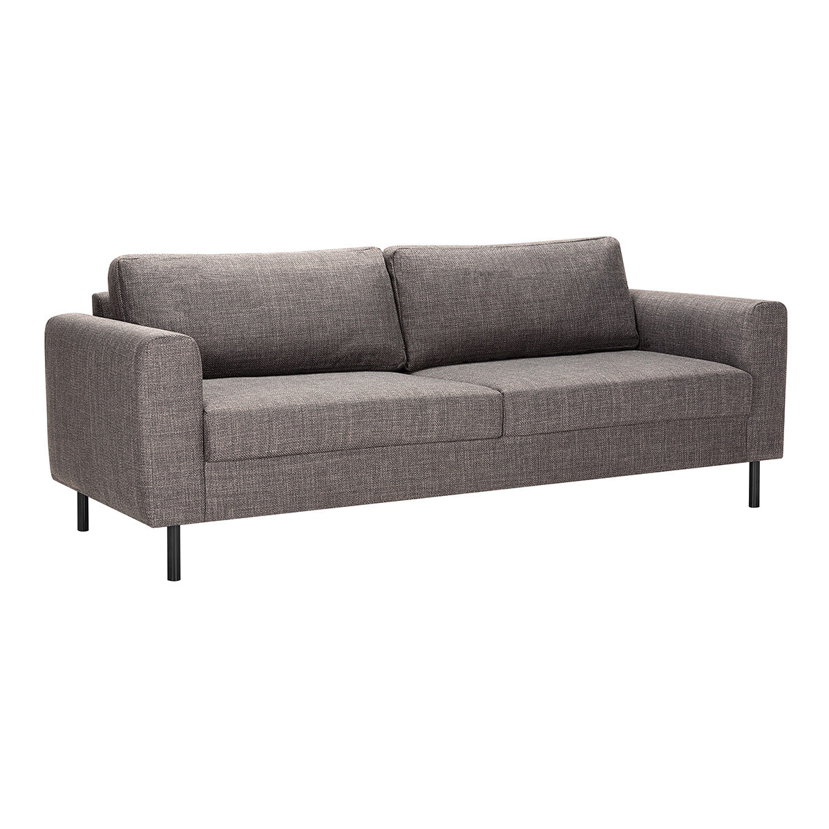 Fabric 3 Seater Sofa Set With Matt Black Steel Legs - Omaha