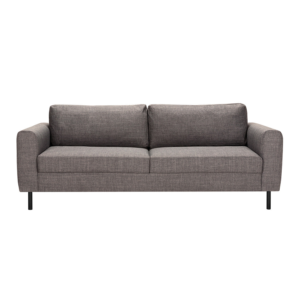 Fabric 3 Seater Sofa Set With Matt Black Steel Legs - Omaha
