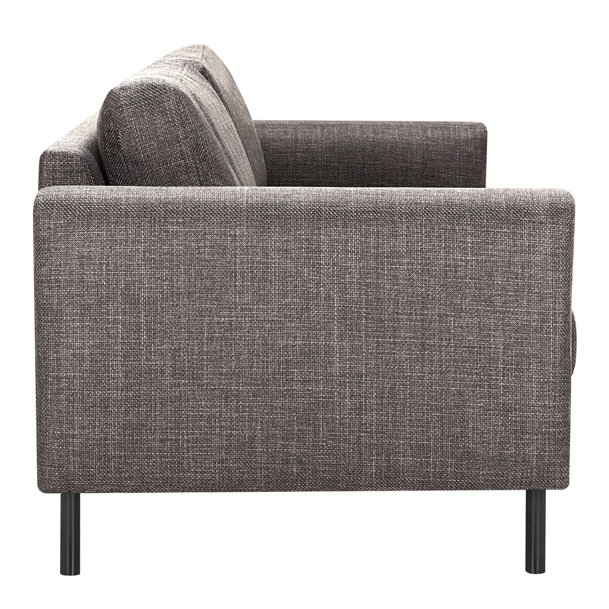 Fabric 3 Seater Sofa Set With Matt Black Steel Legs - Omaha