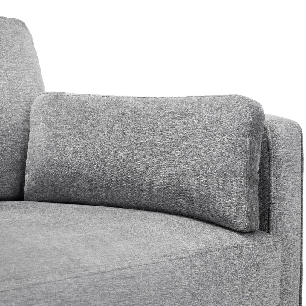 Fabric 3 Seater Sofa With Black Legs - Hayward
