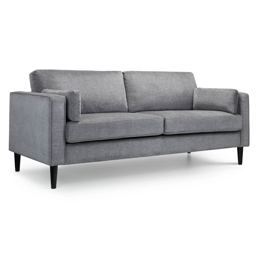 Fabric 3 Seater Sofa With Black Legs - Hayward