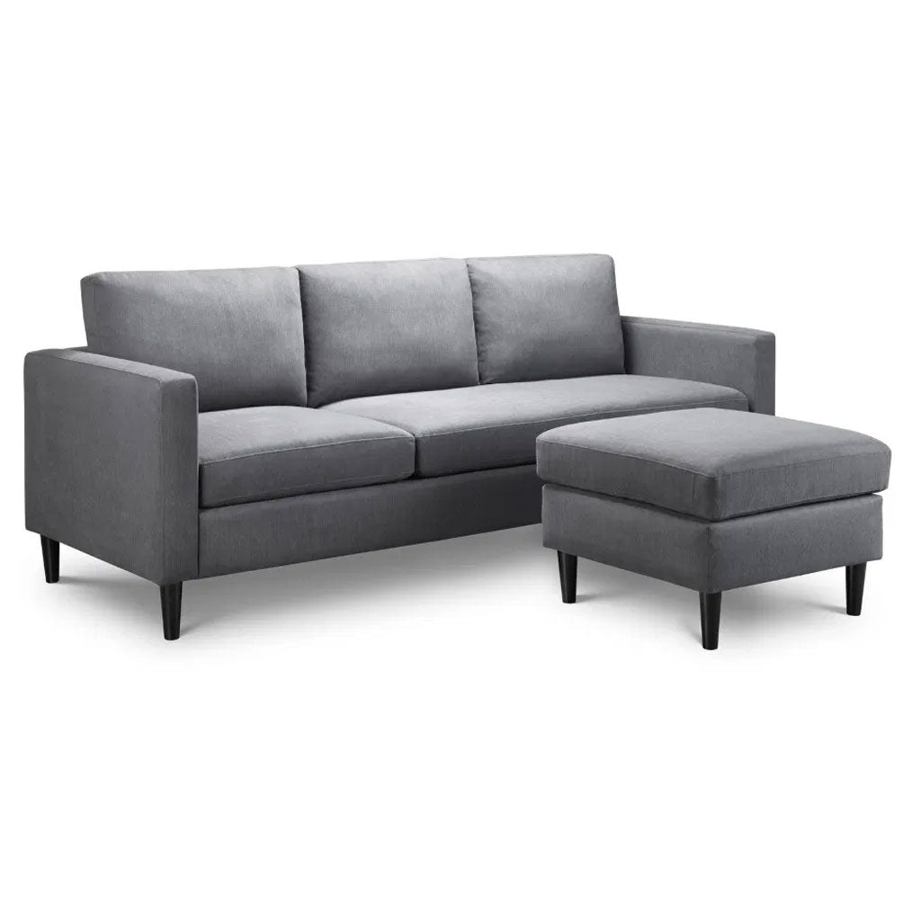 Fabric 3 Seater Sofa With Ottoman - Marant