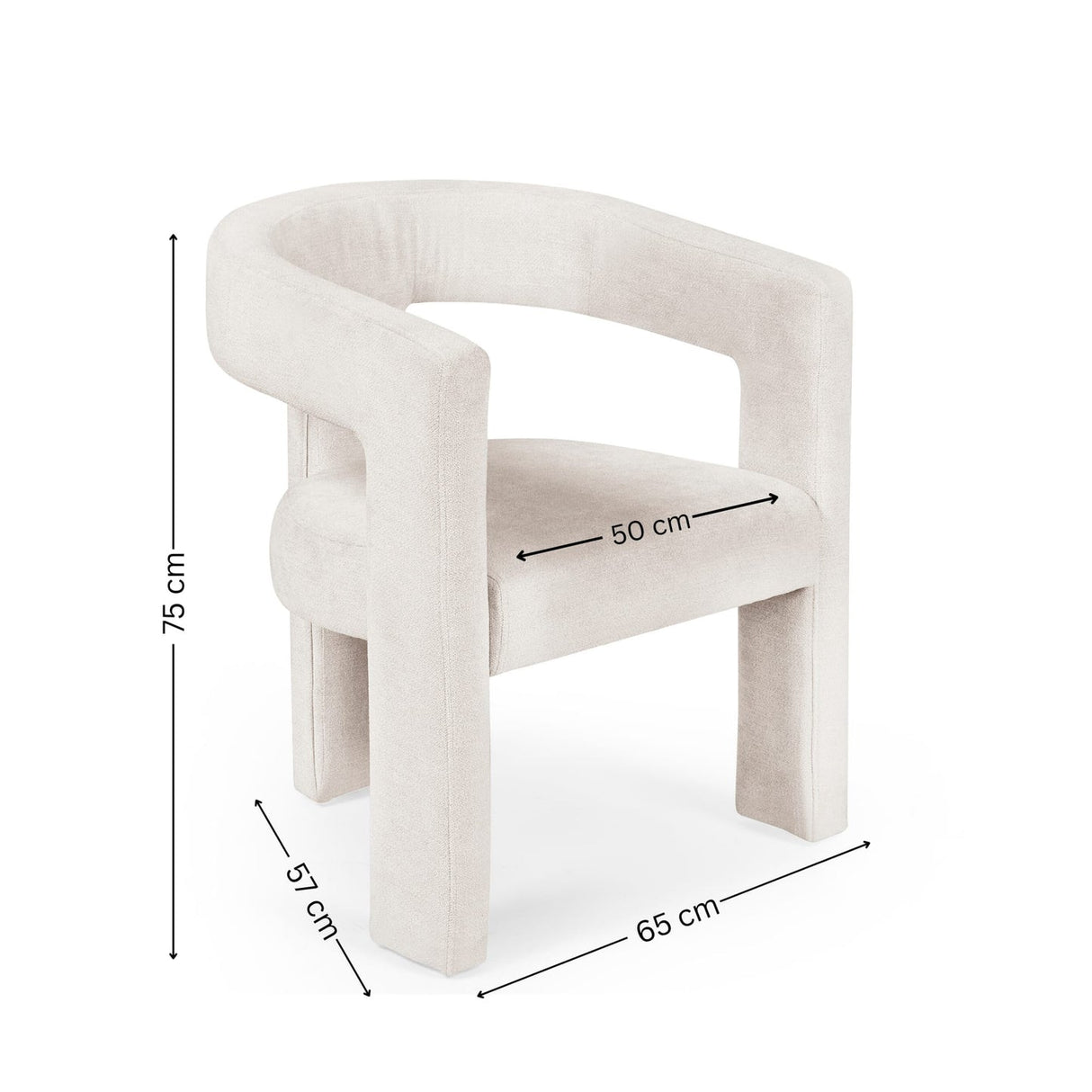 Fabric Accent Chair - Elara
