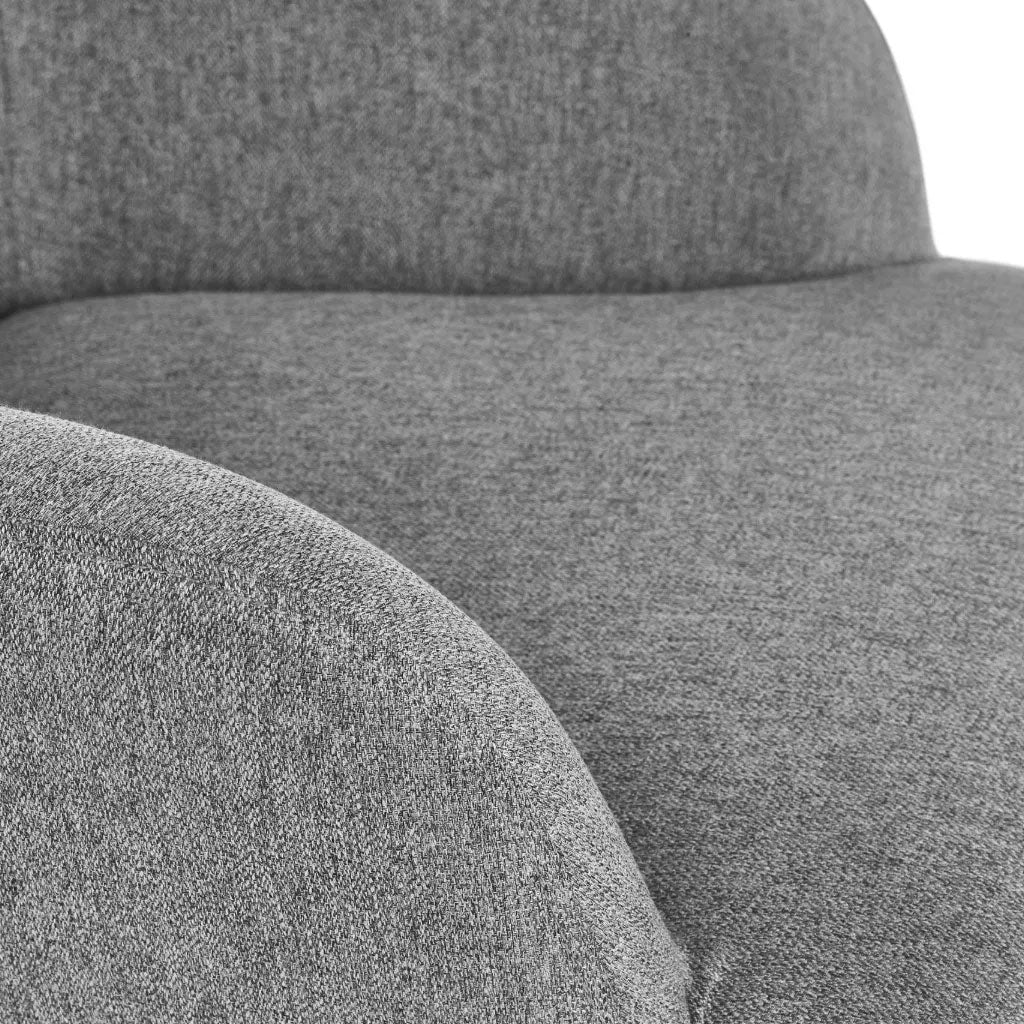 Fabric Accent Chair With Black Frame - Davos