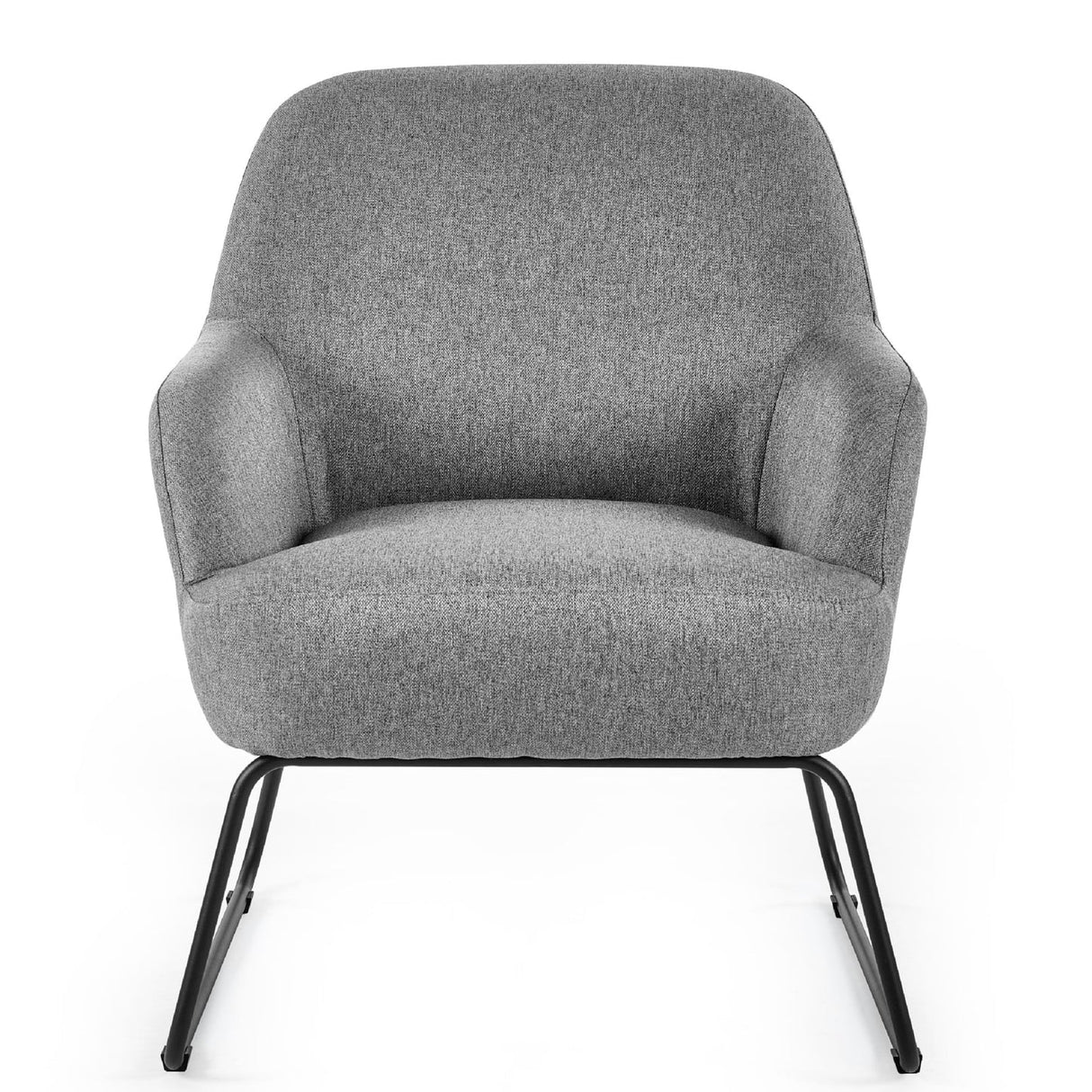 Fabric Accent Chair With Black Frame - Davos