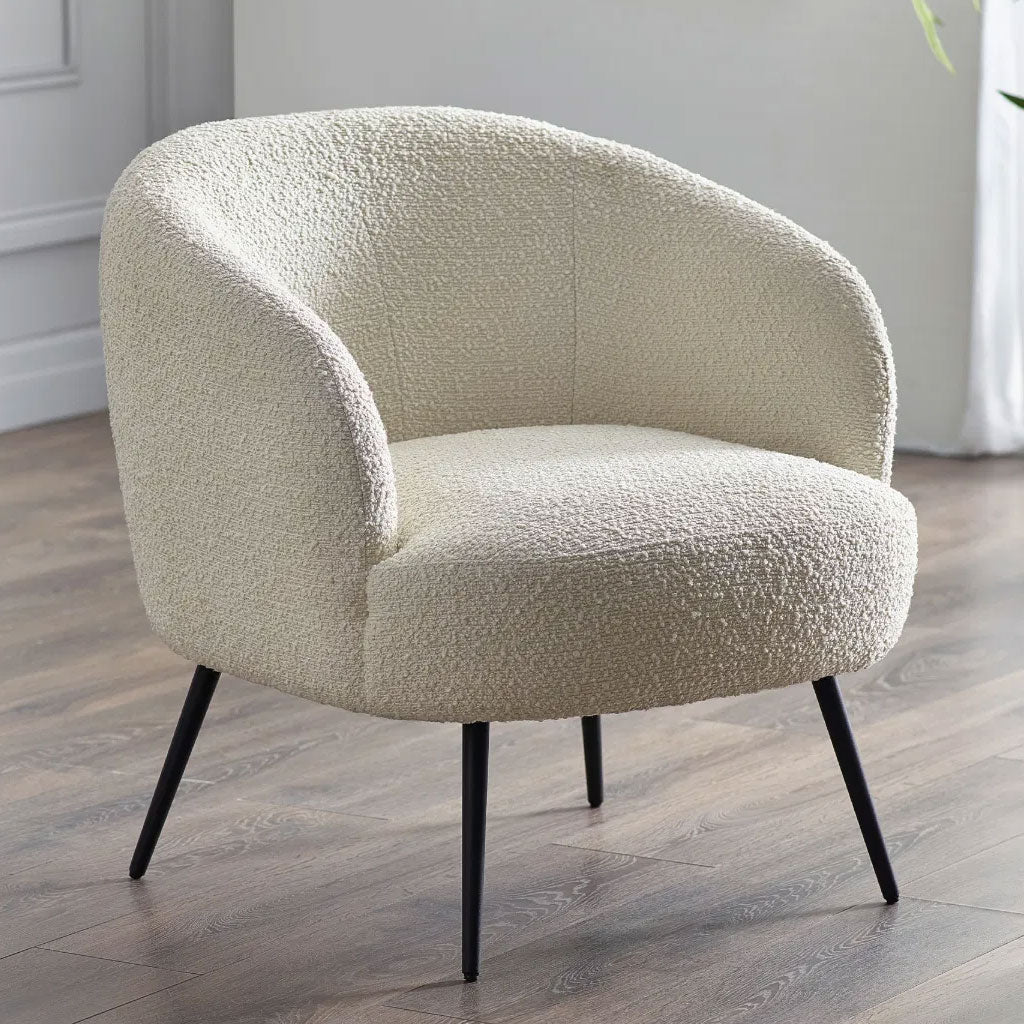 Fabric Accent Chair With Black Legs - Gigi