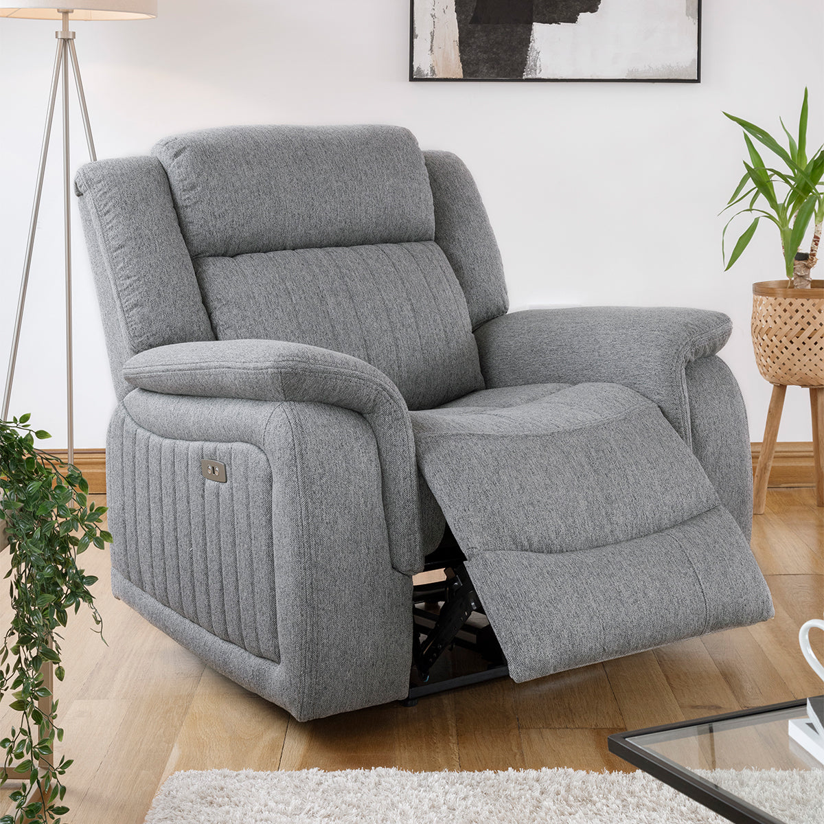 Fabric Armchair Electric Recliner - Linden
