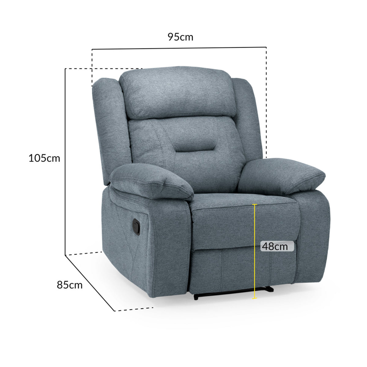 Fabric Armchair Recliner - Novie