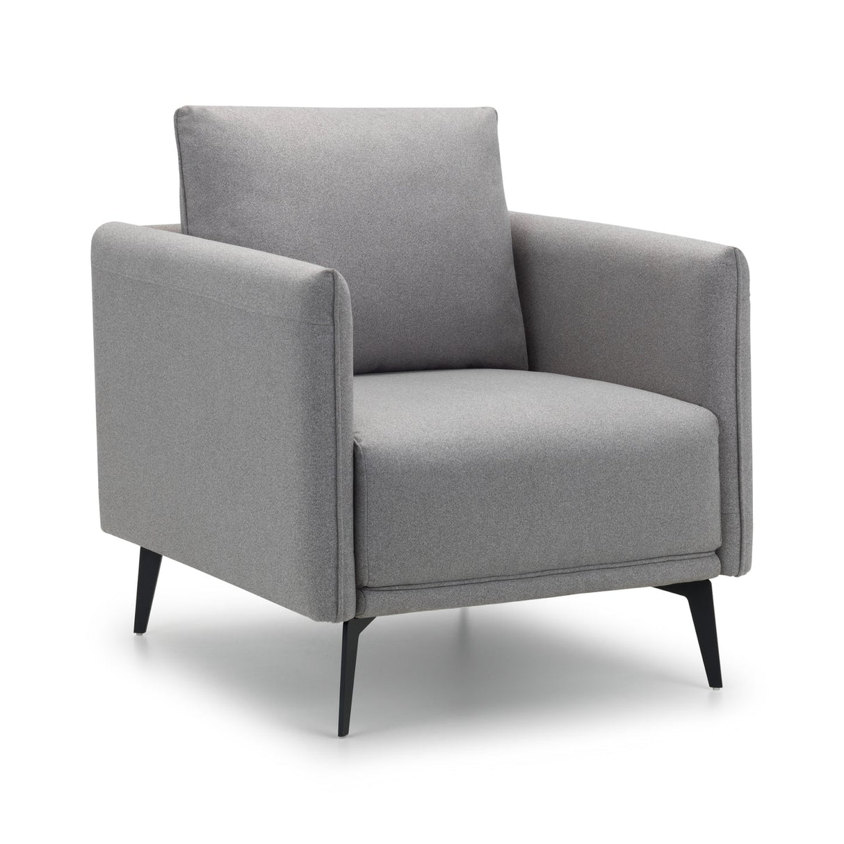 Fabric Armchair With Black Meta Legs - Rohe
