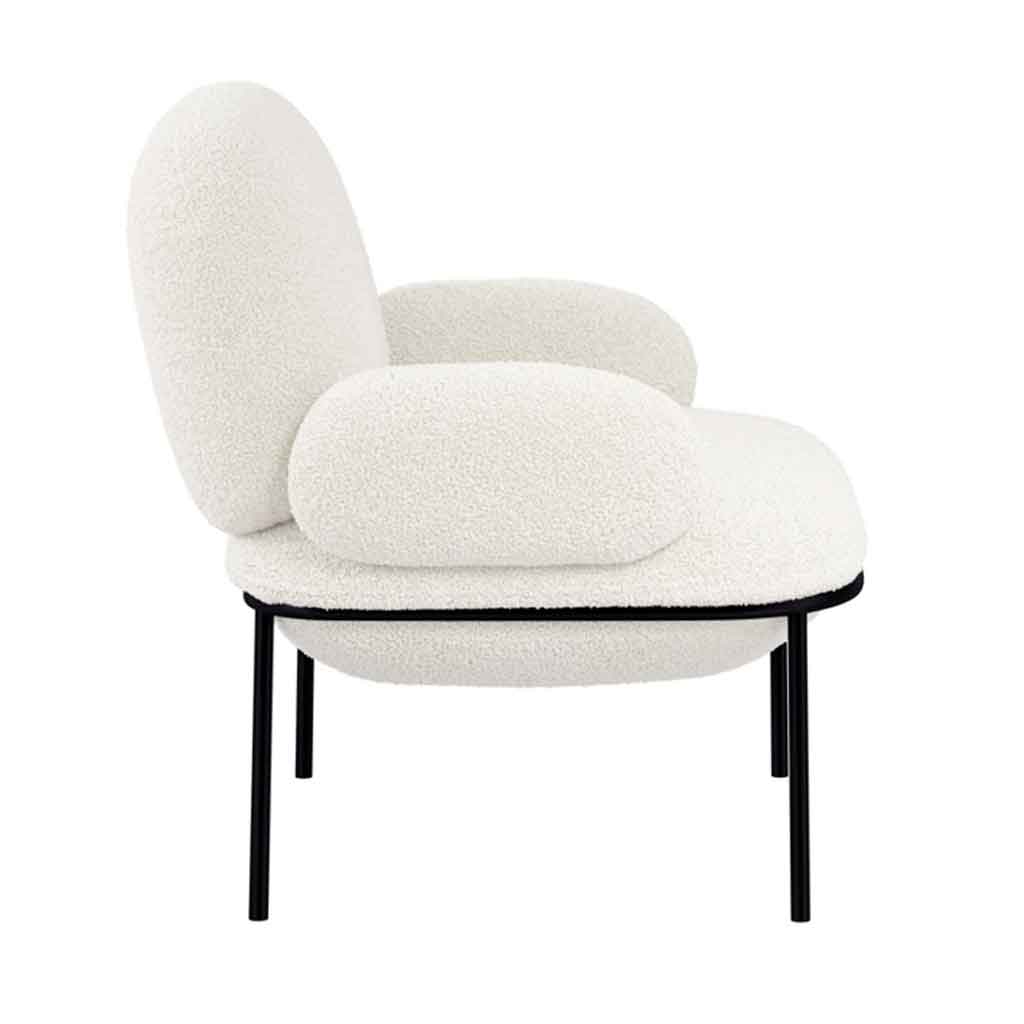 Fabric Armchair With Metal Legs - Avery