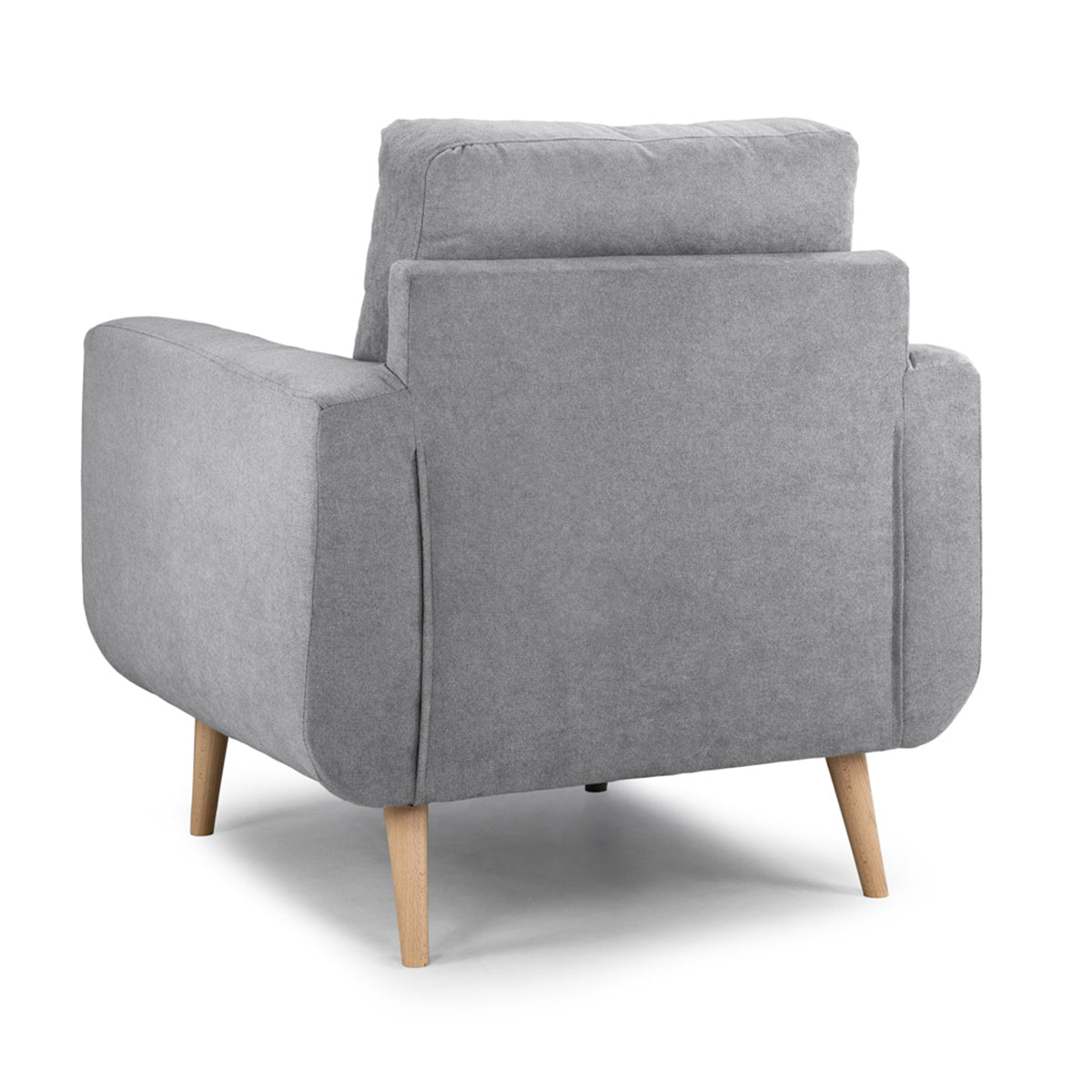 Fabric Armchair With Solid Wood Legs - Aurora