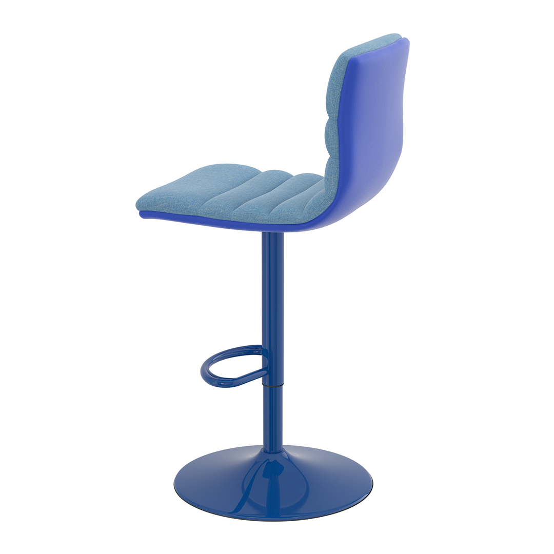 Fabric Bar Stool With Metal Base - Halverton