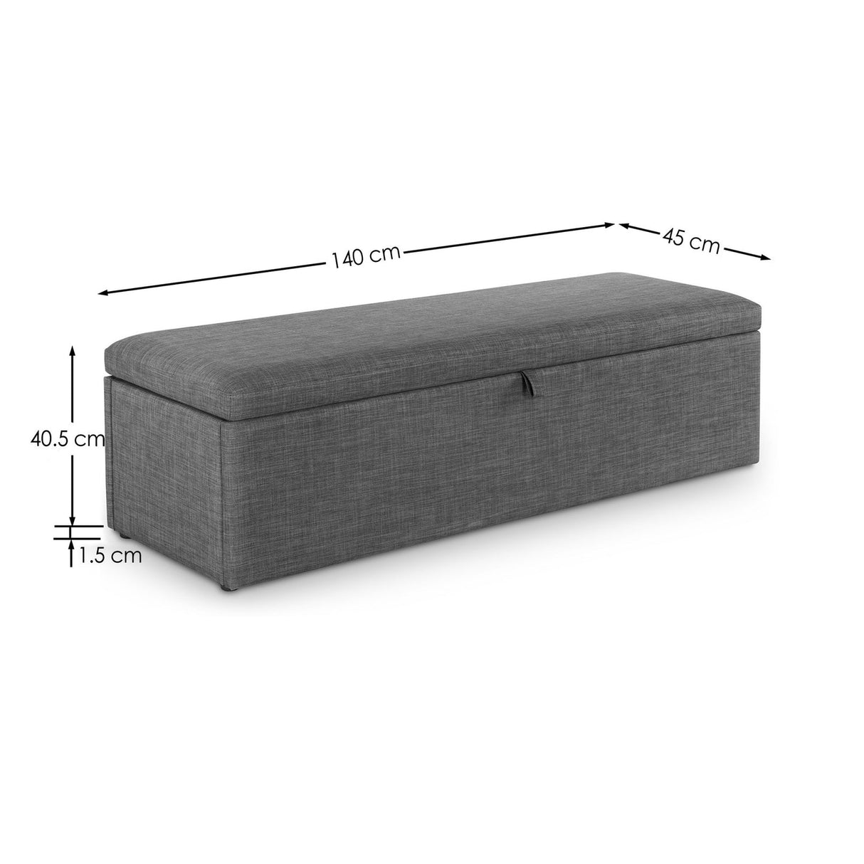 Fabric Blanket Box With Storage - Sorrento