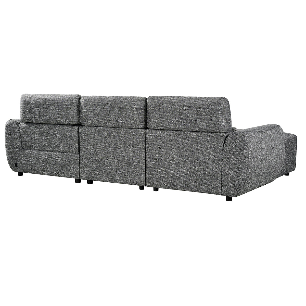 Fabric Corner Sofa Electric Recliner Left Hand Facing - Turin