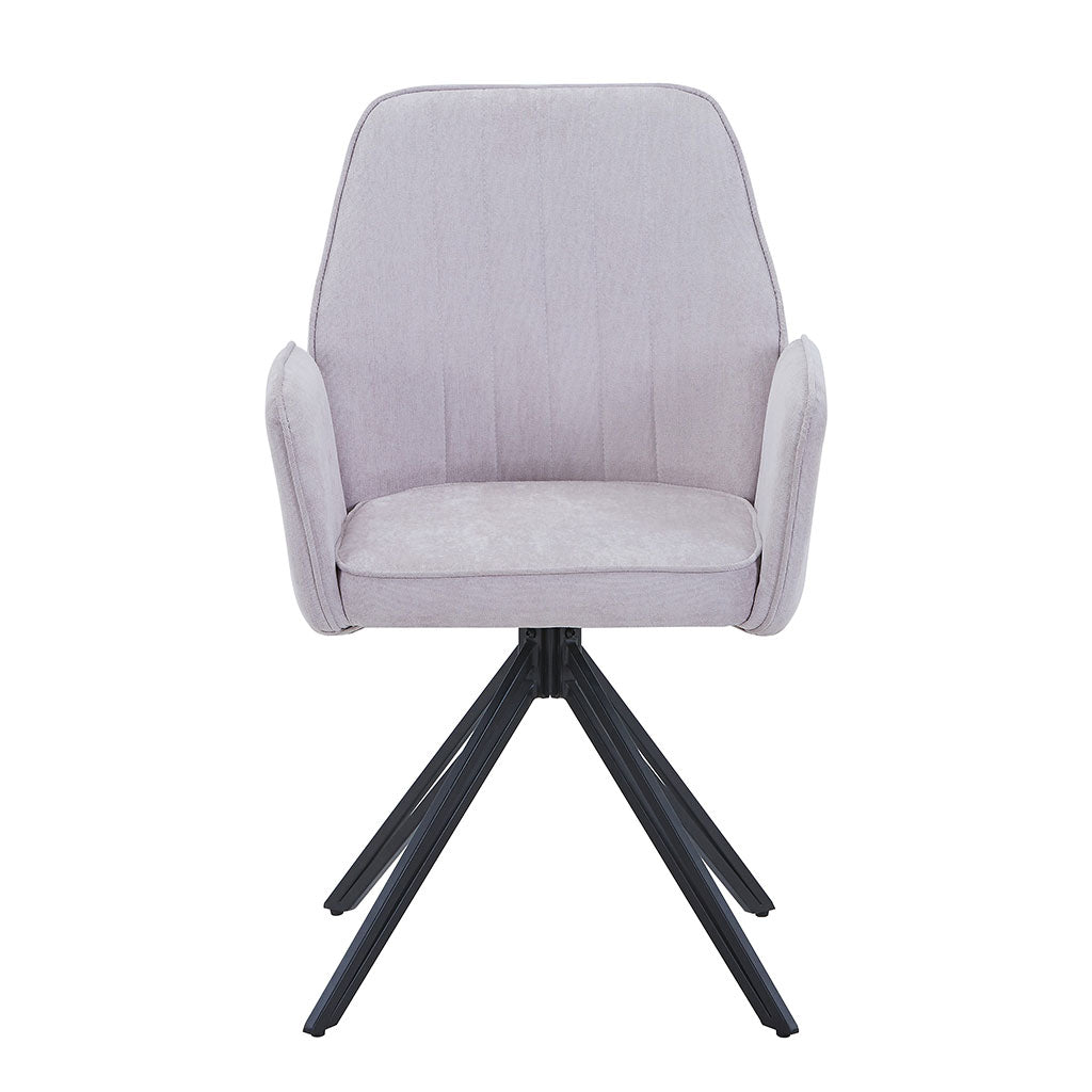 Fabric Dining Armchairs in Set Of 2 Swivel - Aspen