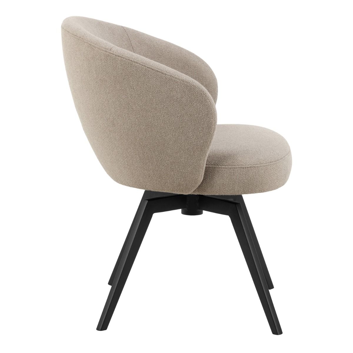 Fabric Dining Chair With Armrest And Swivel Function - Darlene