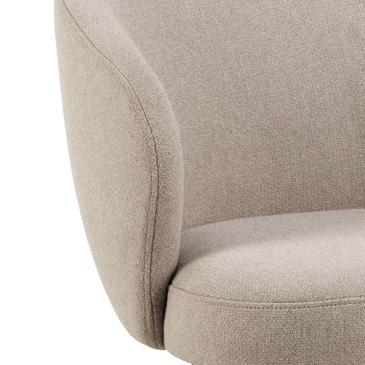Fabric Dining Chair With Armrest And Swivel Function - Darlene
