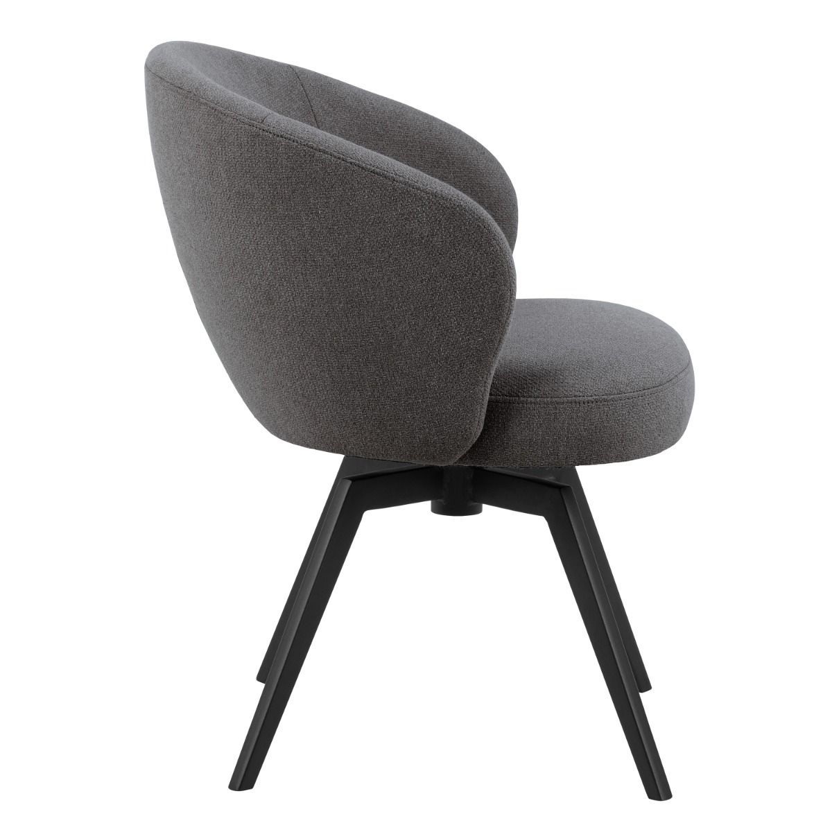 Fabric Dining Chair With Armrest And Swivel Function - Darlene