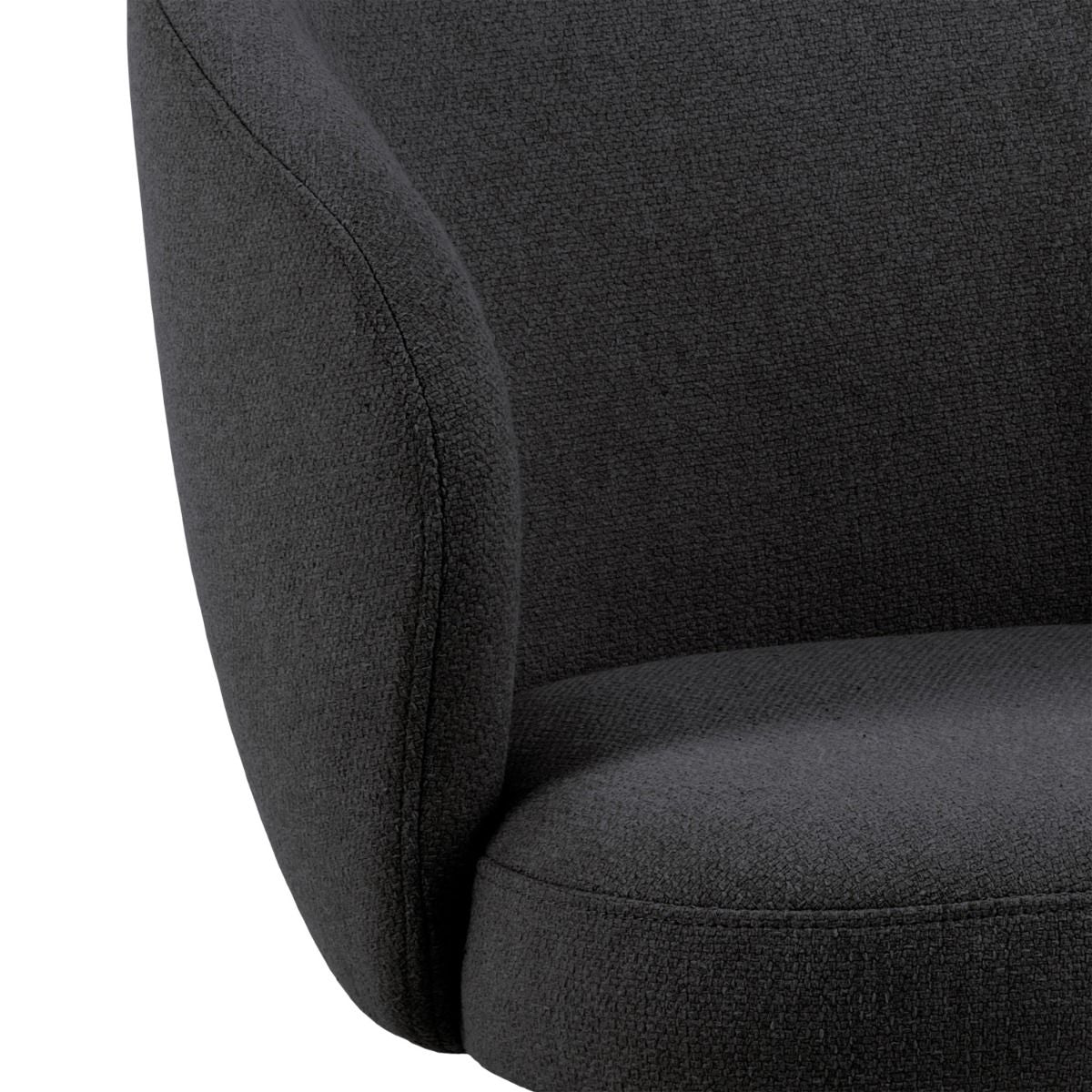 Fabric Dining Chair With Armrest And Swivel Function - Darlene
