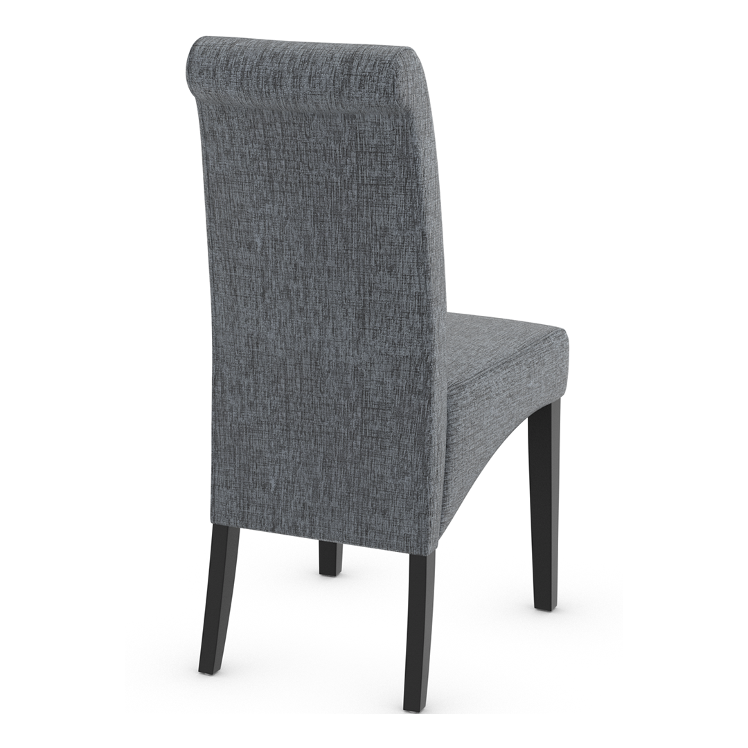 Fabric Dining Chair With Black Wooden Legs - Yorton