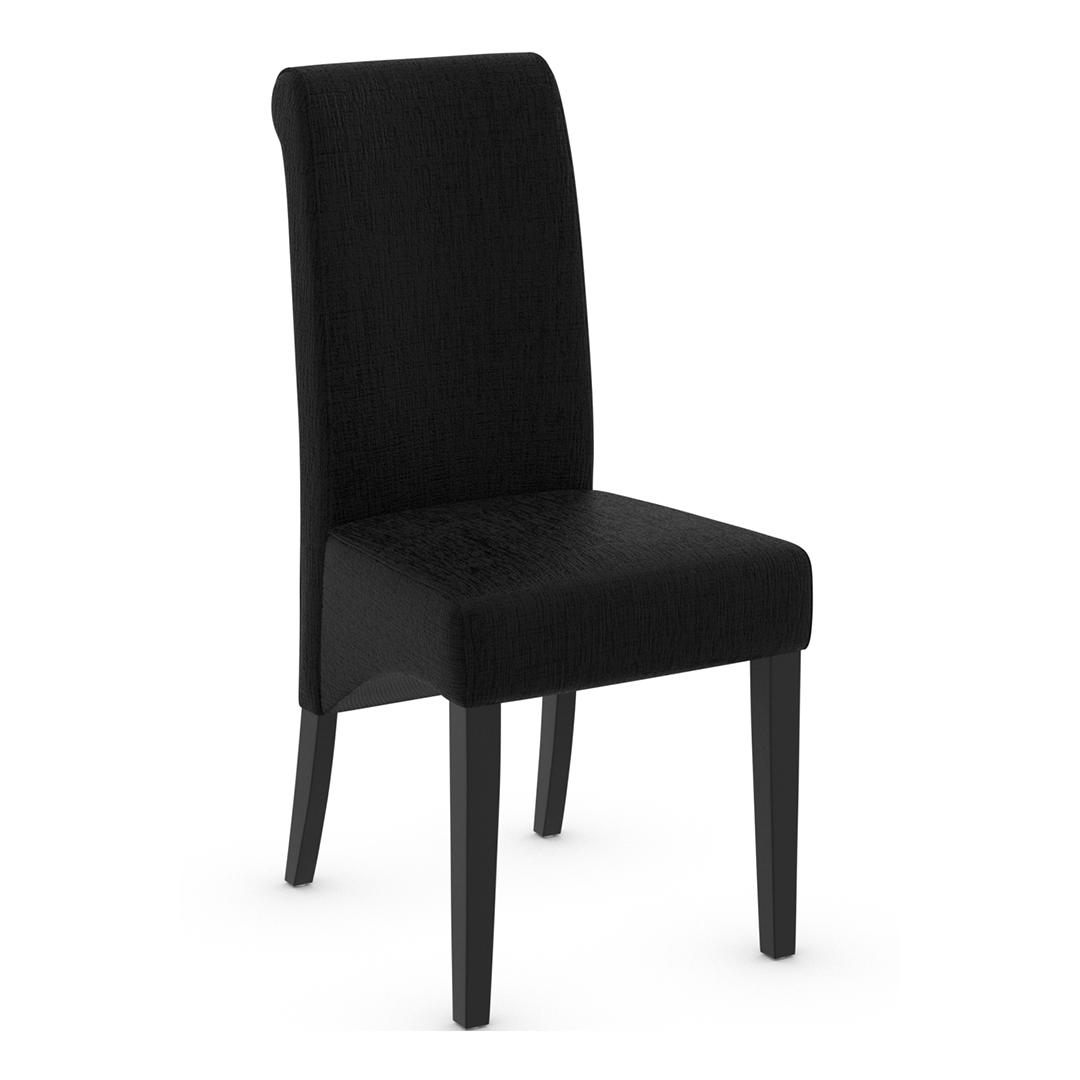 Fabric Dining Chair With Black Wooden Legs - Yorton