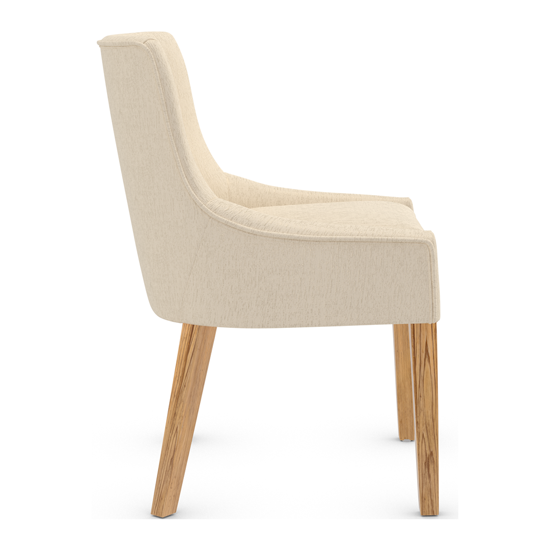 Fabric Dining Chair With Oak Wooden Legs - Claridge