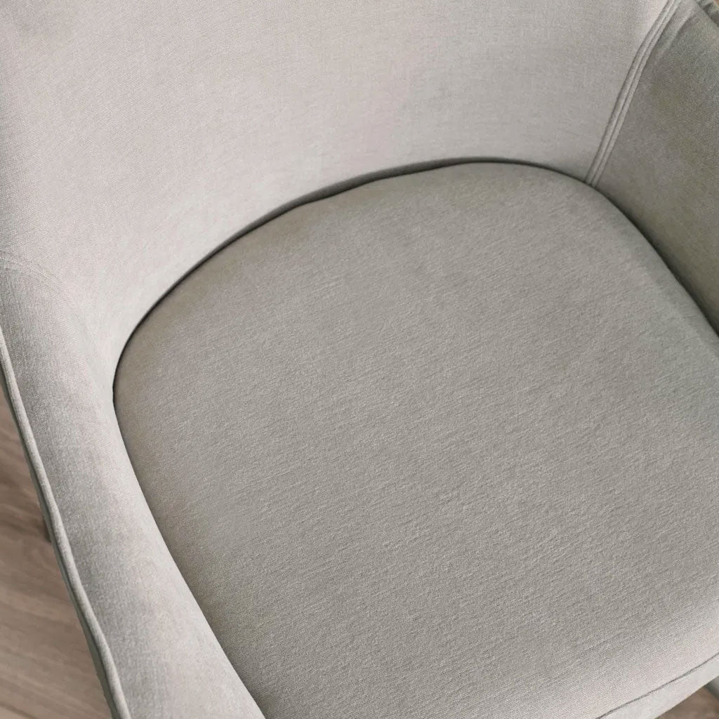 Fabric Dining Chair With Faux Leather Back - Noah