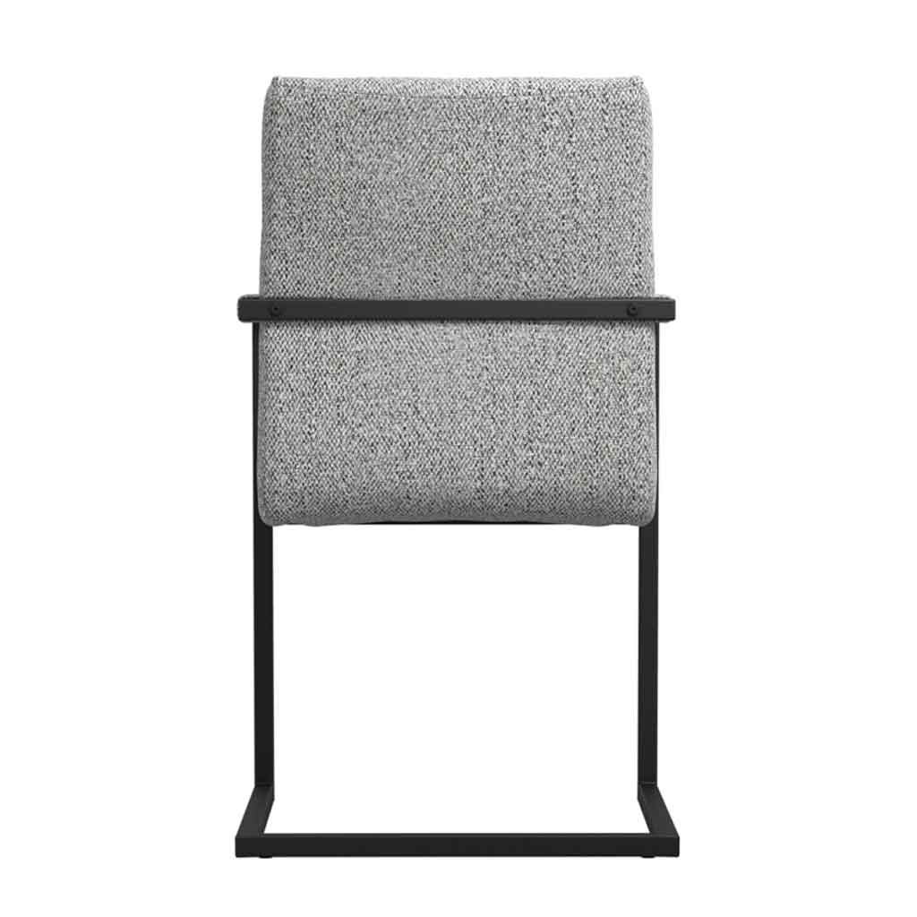 Fabric Dining Chair With Metal Arms And Frame - Cleaver